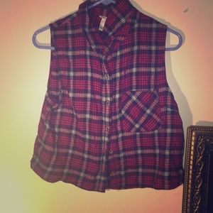 Forever 21 flannel tank top